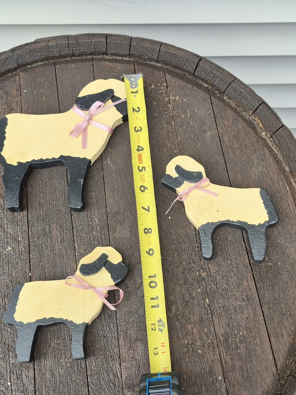 Handcrafted Yellow & Black Sheep Wall Decor Set - Brand Unspecified